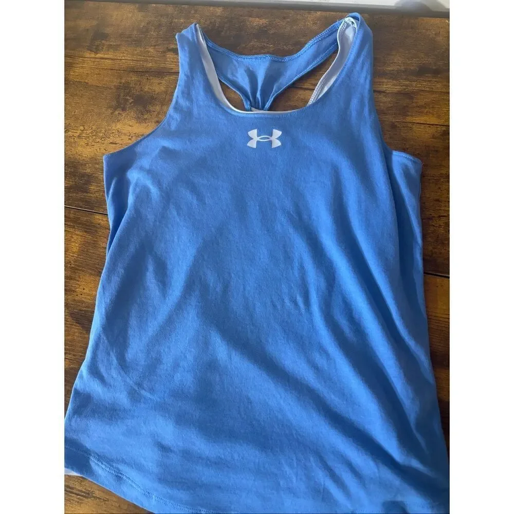 Under Armour Blue Tank - Youth medium